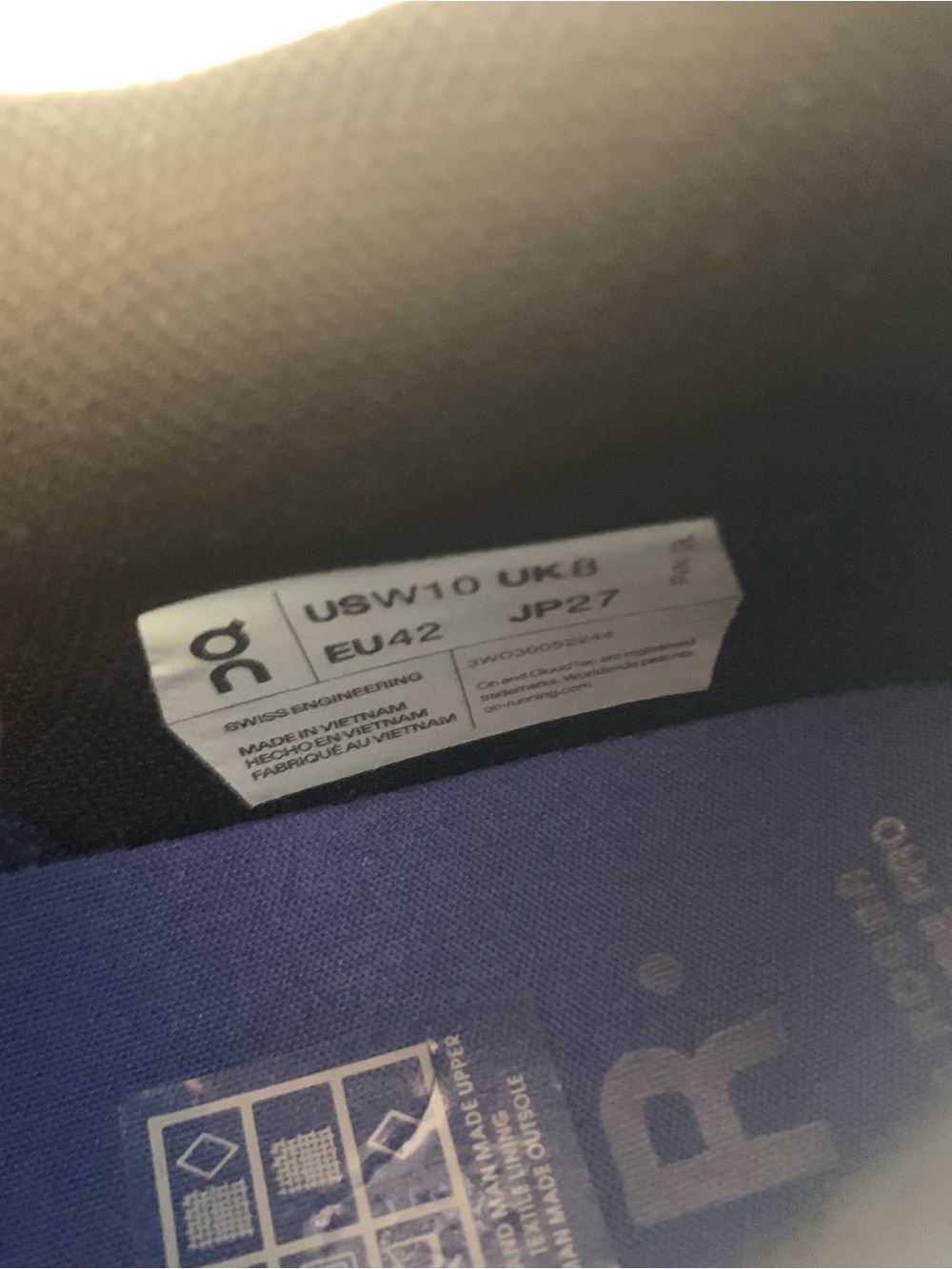 On Running The Roger Clubhouse Pro Undyed Indigo White Blue Women Sz 10 Tennis - Picture 10 of 10